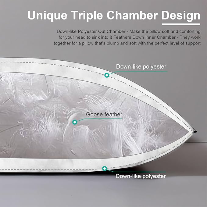 Bed Pillow - King - 2 Piece