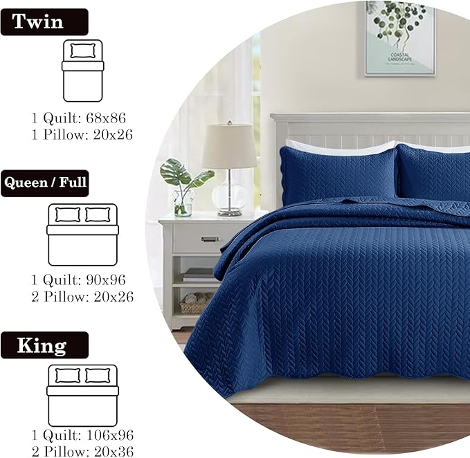 Microfiber Quilt Set - California King - 8 Pack