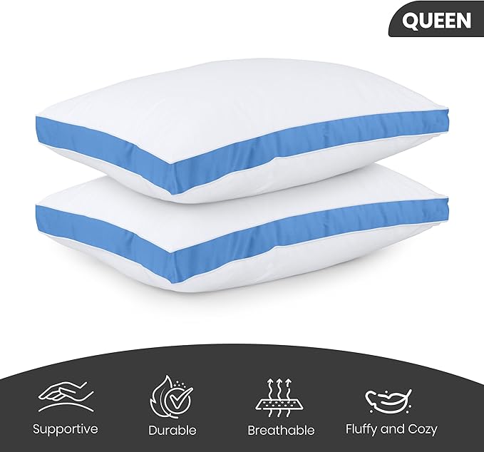 Down Alternative Cooling Bed Pillow - Queen - 2 Piece