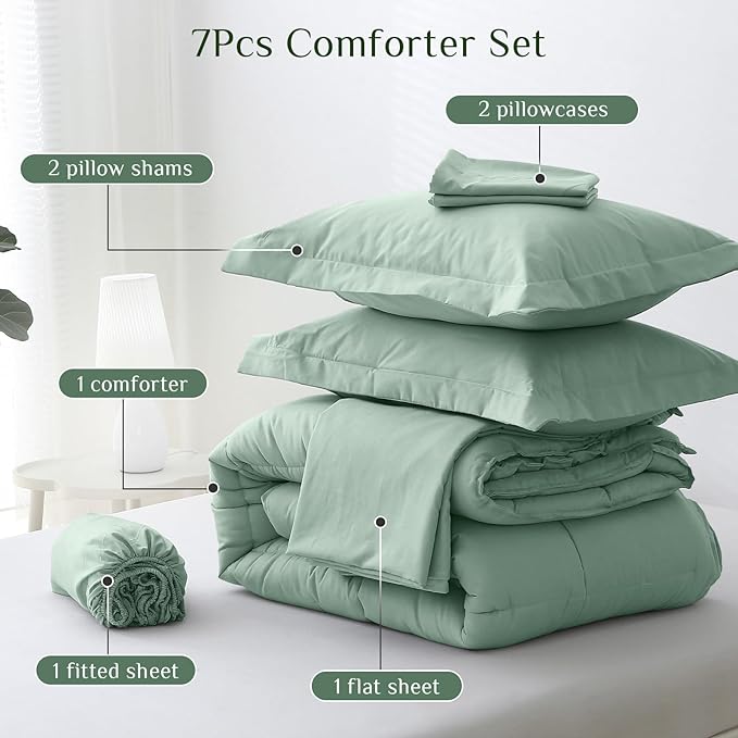 Down Alternative Comforter Set - Full - 7 Piece