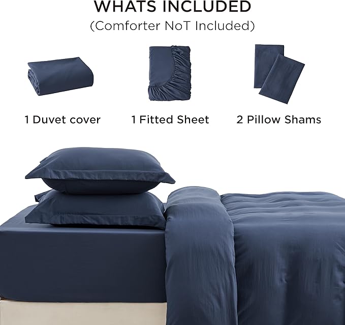 Duvet Cover Set - King - 104 x 90 in - 4 Piece
