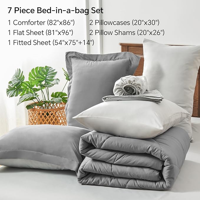 Microfiber Comforter Set - Full - 7 Piece