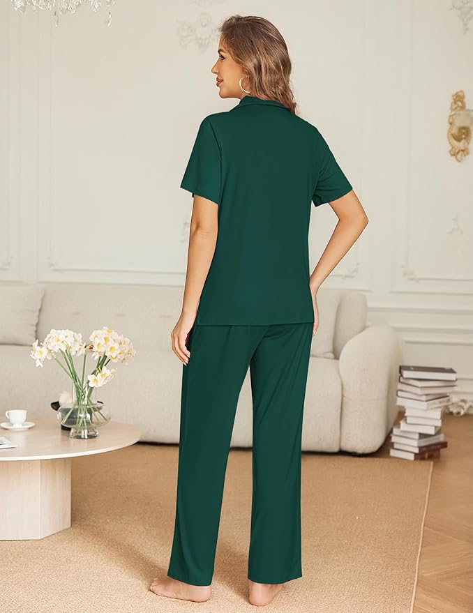 Pants Pajama Set - Short Sleeve - 2 Piece