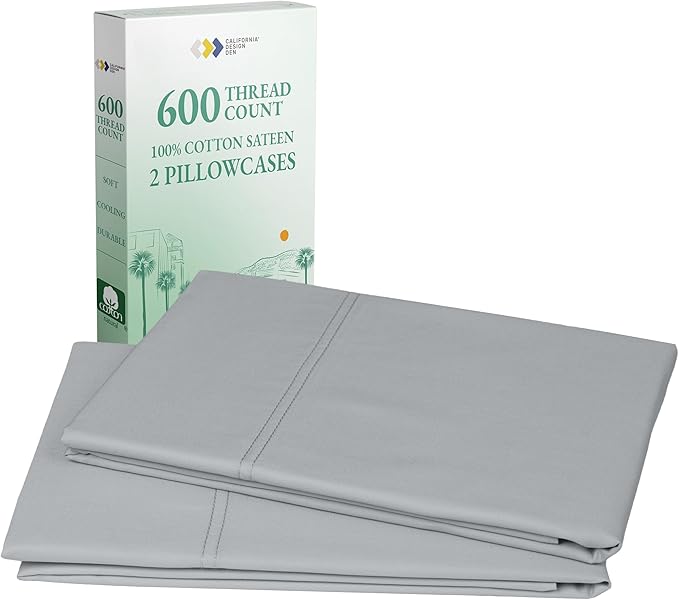 100% Cotton Pillowcase Set - King - 2 Piece