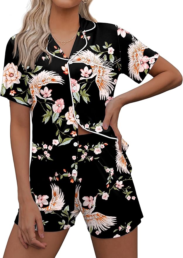 Women's Pajama Set - Short Sleeve - 2 Piece
