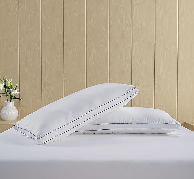 Linen Bed Pillow - Queen - 20 x 30 in - 2 Piece
