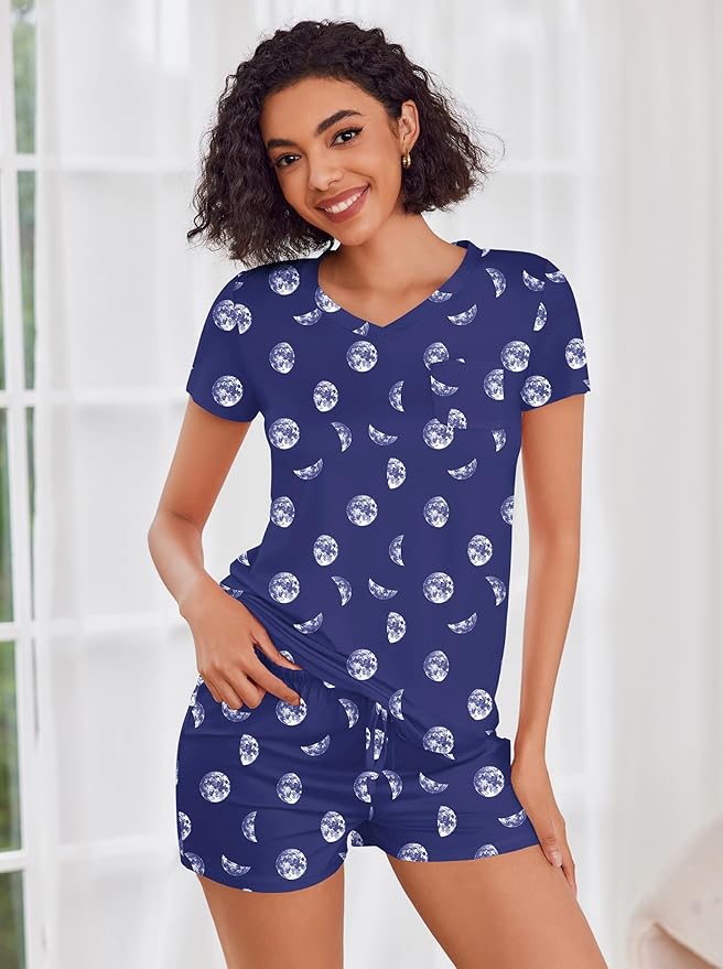 Women's Pajama Set - Short Sleeve - 2 Piece
