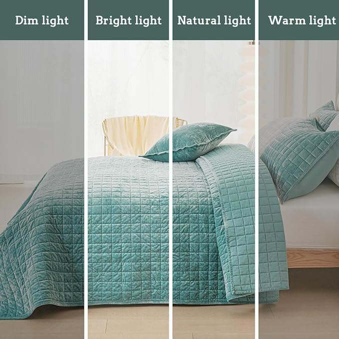 Velvet Quilt Set - King - 3 Piece