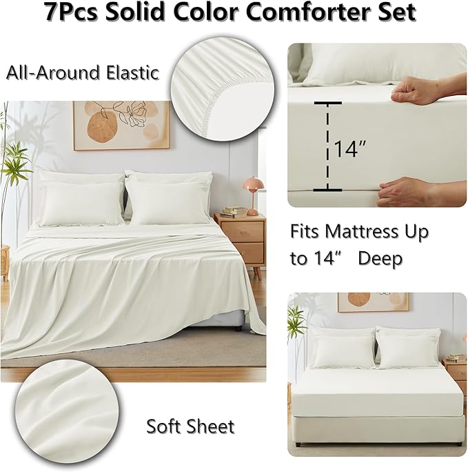 Down Alternative Comforter Set - King - 7 Piece