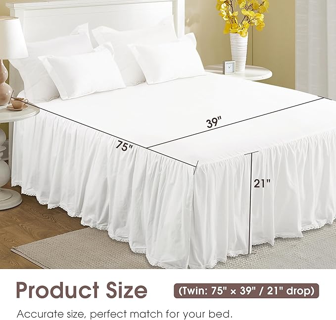 Bed Skirt - Twin - 21 in Drop
