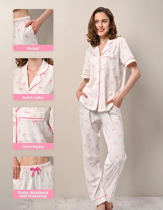 Women's 100% Cotton Pajama Set - 2 Piece