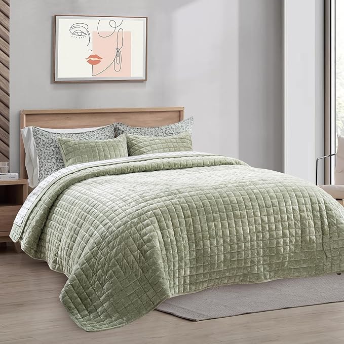 Velvet Quilt Set - Queen