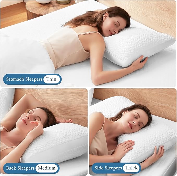 Memory Foam Cooling Bed Pillow - Standard