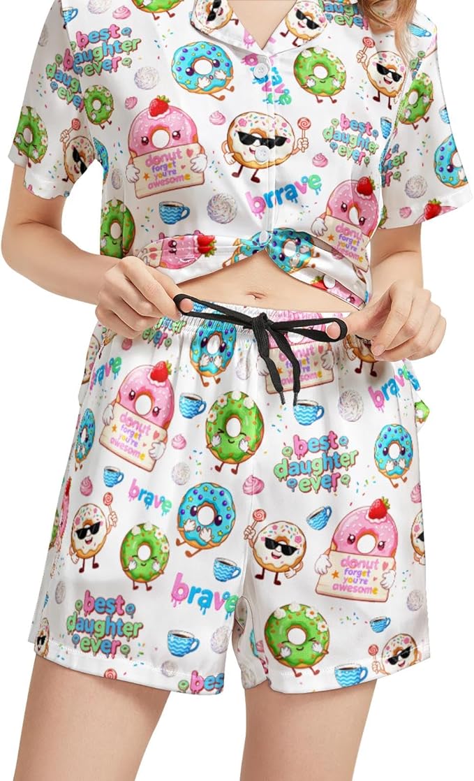 Women's Pajama Set - Short Sleeve - 2 Piece