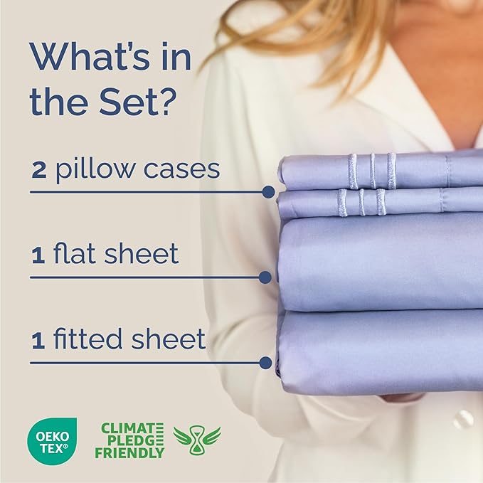 Cooling Bed Sheet Set - Queen - 4 Piece