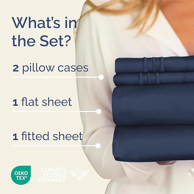 Cooling Bed Sheet Set - Queen - 4 Piece