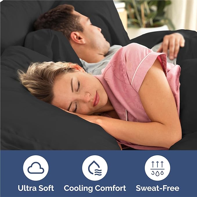Cooling Bed Sheet Set - Split King - 16 in Deep Pocket - 7 Piece