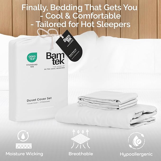 Bamboo Cooling Duvet Cover Set - King - 3 Piece