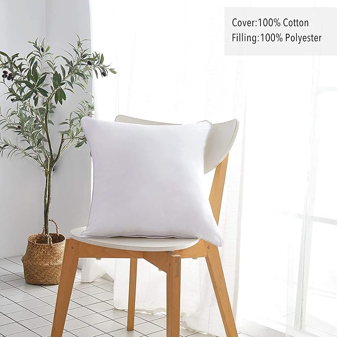 100% Cotton Pillow Insert - 2 Piece