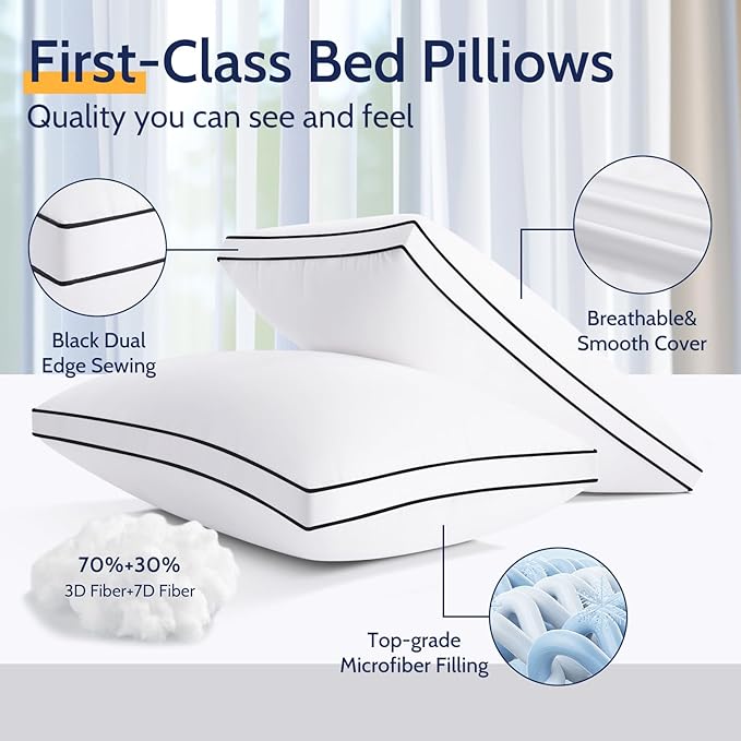 Down Alternative Bed Pillow - Standard - 2 Pack