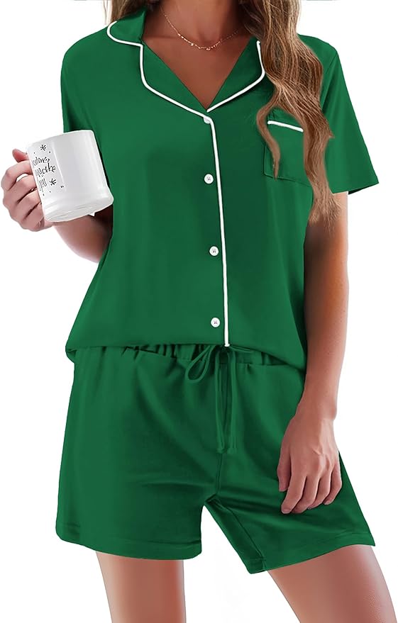 Women's Pajama Set - Short Sleeve - 2 Piece