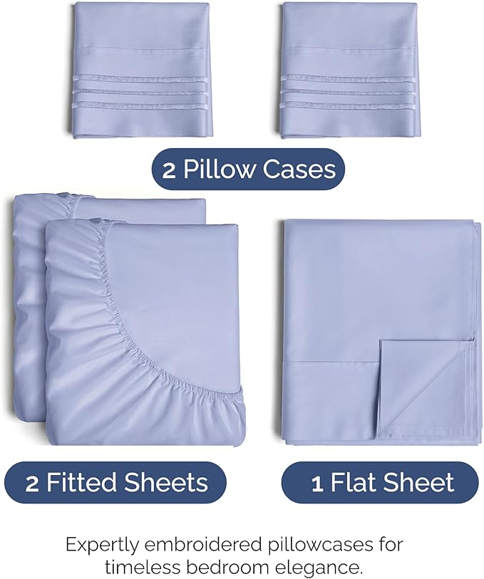 Cooling Bed Sheet Set - Split King - 5 Piece