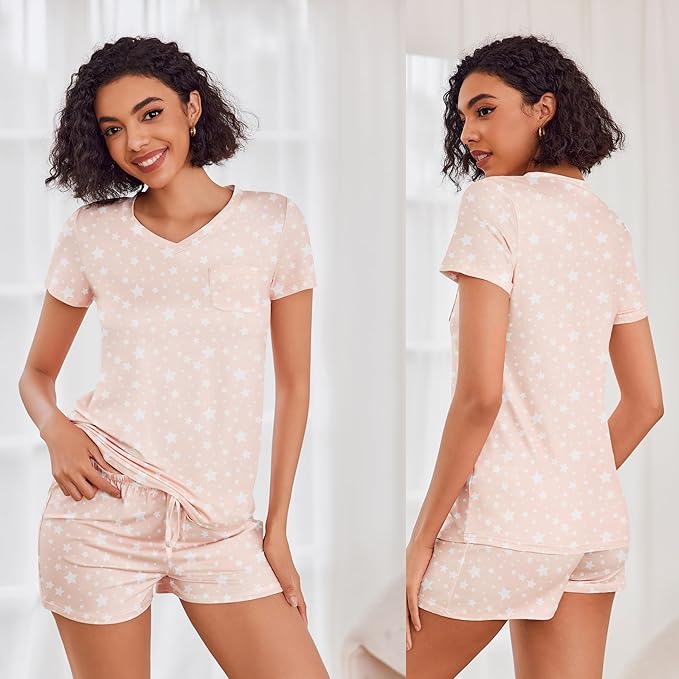 Women's Pajama Set - Short Sleeve - 2 Piece