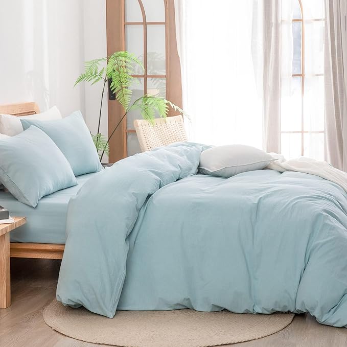 Linen Duvet Cover Set - Full - 3 Piece