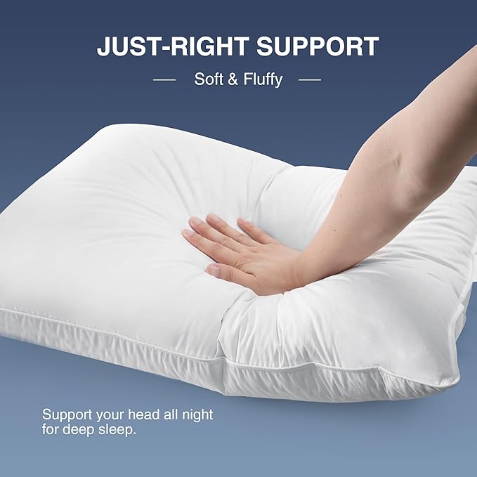 100% Cotton Bed Pillow - King - 2 Piece