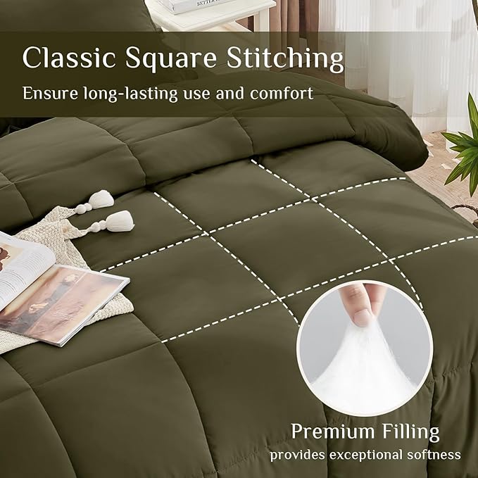 Down Alternative Comforter Set - California King - 7 Piece