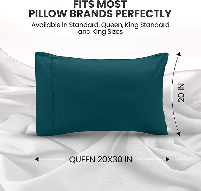 Microfiber Pillowcase Set - Queen - 20 x 30 in - 2 Pack