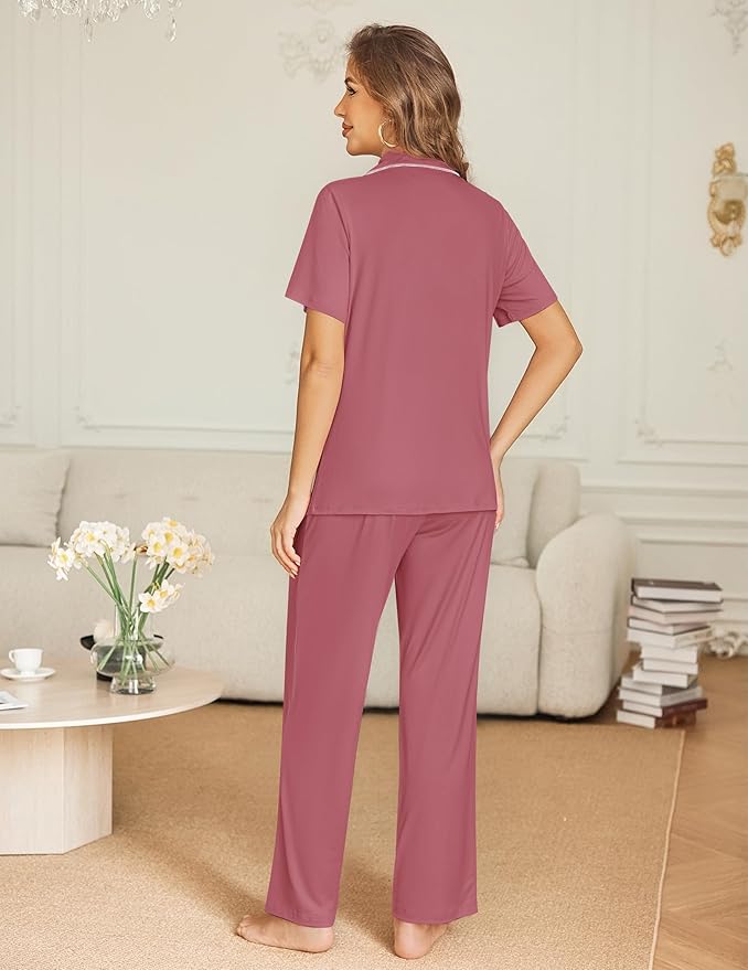 Pants Pajama Set - Short Sleeve - 2 Piece
