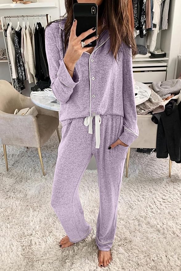 Women's Pajama Set - Long Sleeve - 2 Piece