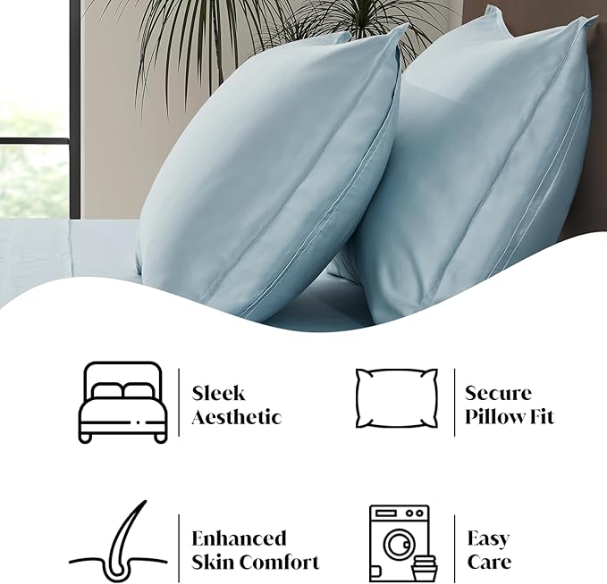 Bamboo Cooling Pillowcase Set - King - 2 Piece