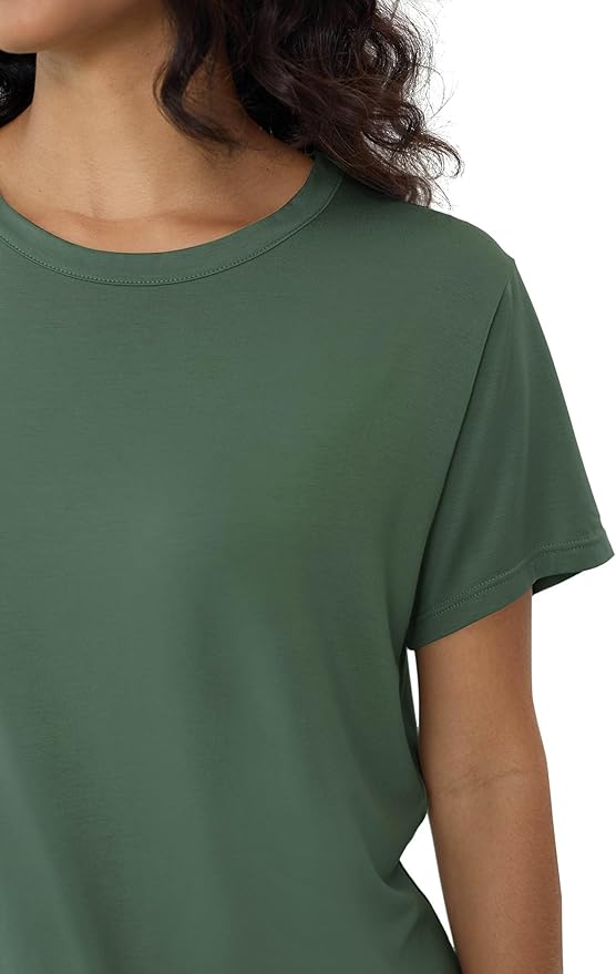 Women's Bamboo Pants Pajama Set - Short Sleeve - 2 Piece