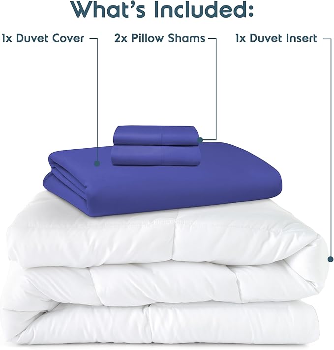 Down Alternative Duvet Cover Set - King - 4 Piece