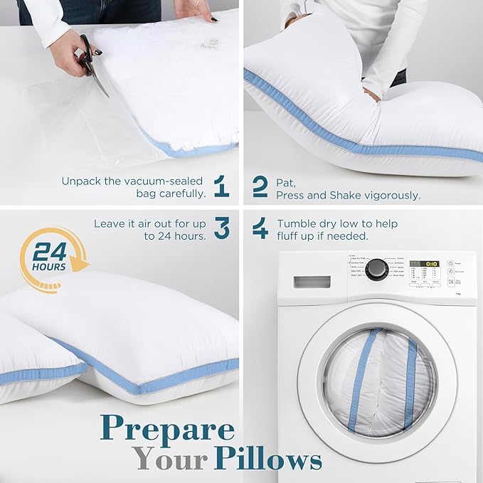 Down Alternative Cooling Bed Pillow - Queen - 2 Piece