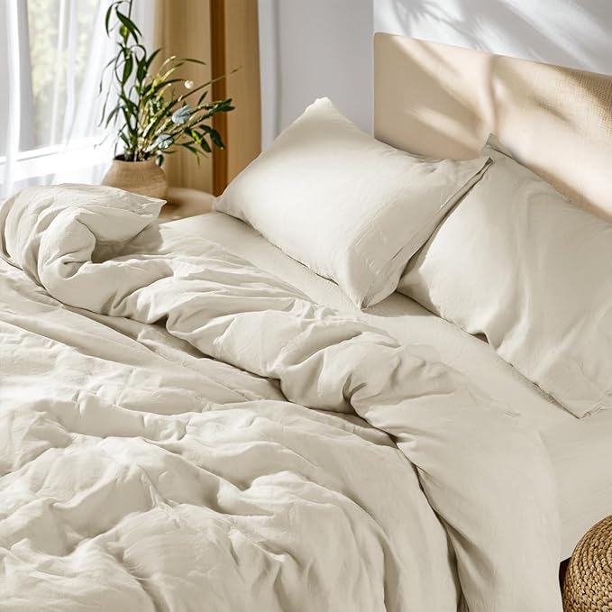 Linen Duvet Cover Set - King - 3 Piece