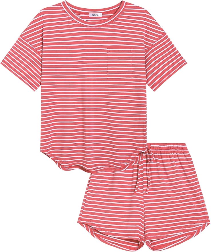 Women's 100% Cotton Shorts Pajama Set - Short Sleeve - 2 Piece