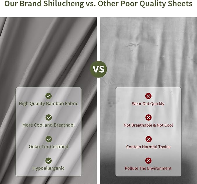 Bamboo Cooling Bed Sheet Set - King - 6 Piece