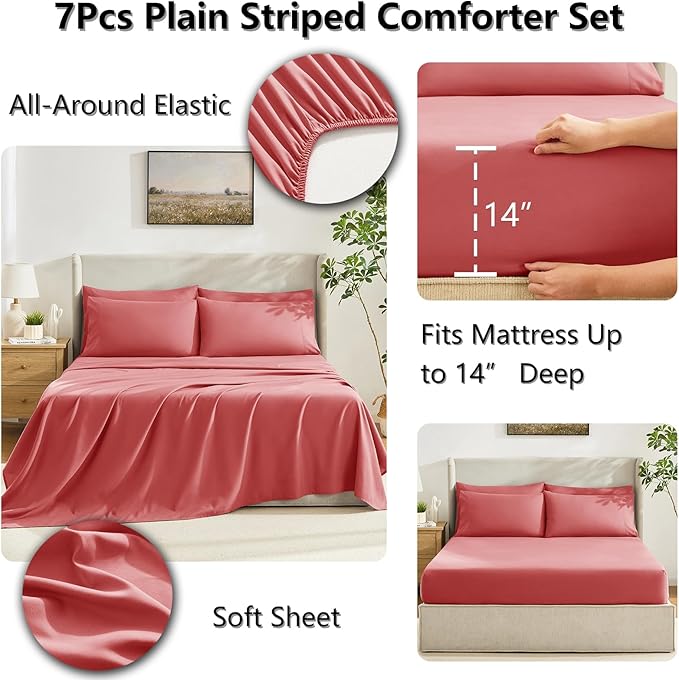 Comforter Set - King - 7 Piece
