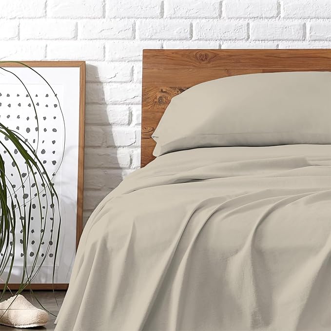 Linen Cooling Bed Sheet Set - Twin XL - 16 in Deep Pocket - 3 Piece