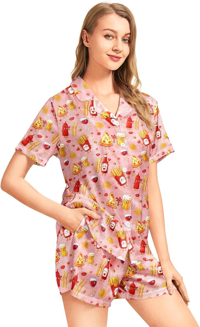 Women's Pajama Set - Short Sleeve - 2 Piece
