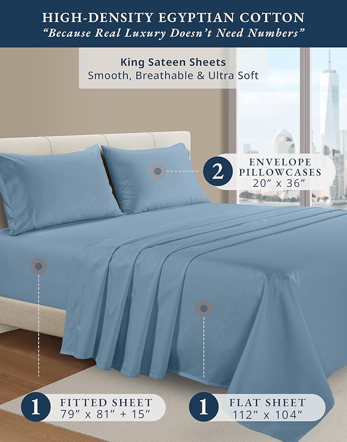 Linen Bed Sheet Set - King