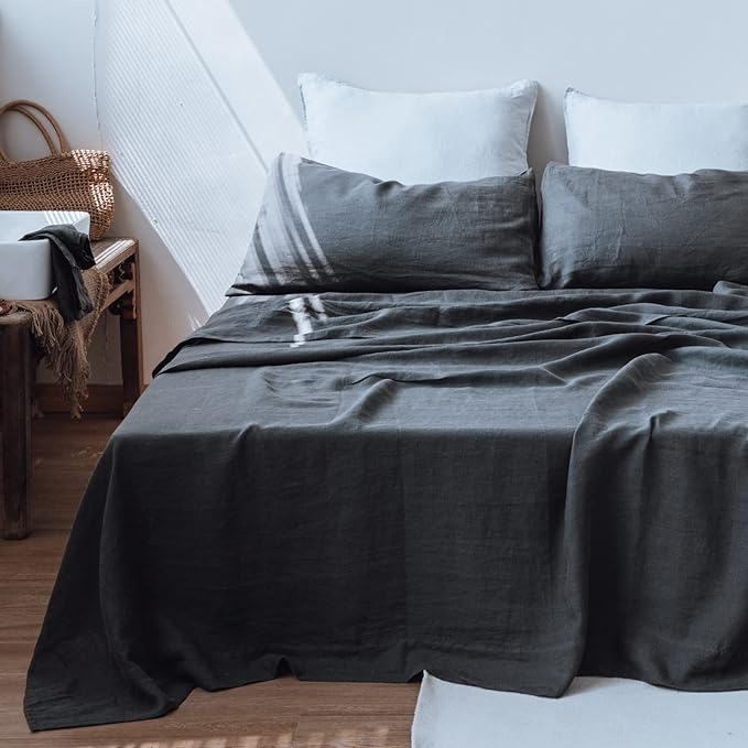 Linen Bed Sheet Set - Full - 4 Piece