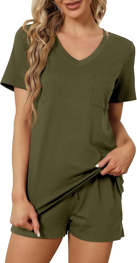 Women's Pajama Set - Short Sleeve - 2 Piece