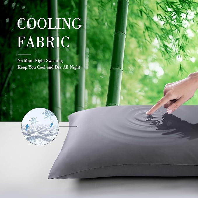 Bamboo Cooling Pillowcase Set - Standard - 20 x 26 in - 2 Piece