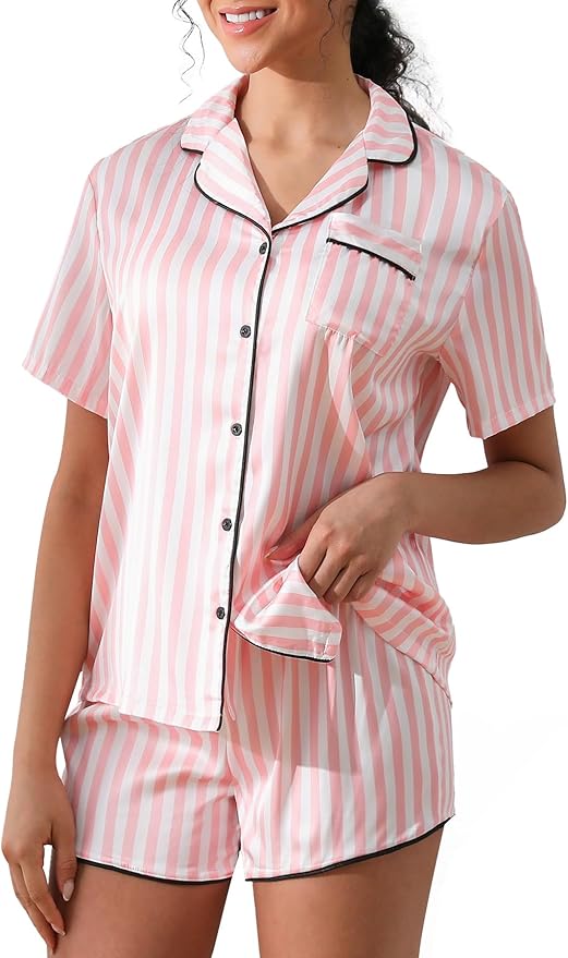 Women's Shorts Pajama Set - Short Sleeve - 2 Piece