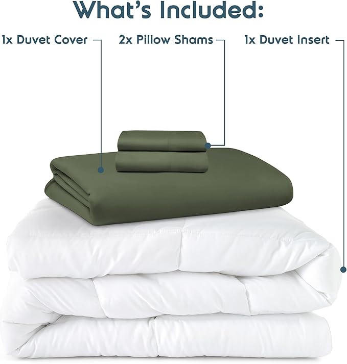 Down Alternative Duvet Cover Set - King - 4 Piece
