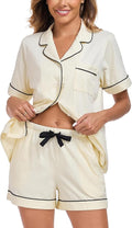 100% Cotton Pajama Set - Short Sleeve - 2 Piece